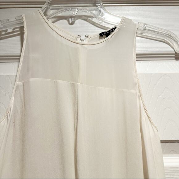 Theory Silk Dolie Colorblock High-Low Maxi Long Minimalist Evening Dress Size 2 - Picture 13 of 15